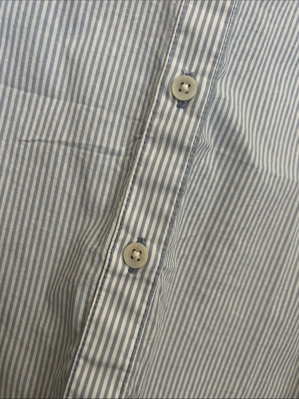 Aerie “Good Day Coverup Button Down Shirt” Blue White Stripe Oversized Size XS - Picture 9 of 12